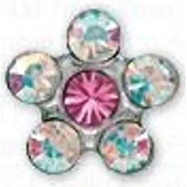 Inverness Orecchini Fiore Crystal/rosa Gambo Titanio R120st