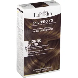 Euphidra Colorpro Xd 600 Biondo Scuro Gel Colorante Capelli In Flacone + Attivante + Balsamo + Guanti