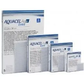 Medicazione In Hydrofiber E Ioni Argento Intessuta In Lyocell Aquacel Ag + Extra 15x15cm 5 Pezzi