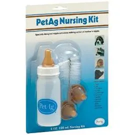 Nursing Kit Biberon Da 120ml Per Animali + Tettarelle Di Varie Misure + Scovolino Per Pulizia