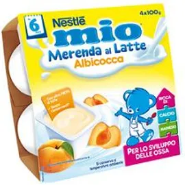 Nestle` Mio Merenda Albicocca 4 X 100 G