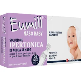 Eumill Naso Baby Soluzione Ipertonica 20 Contenitori Monodose 5 Ml