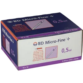 BD Micro-Fine™+ Insulina Siringhe 0,5 ml 0,30 mm (30 g) x 8 mm