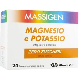 Massigen Magnesio Potassio Senza Zucchero 24 + 6 Bustine