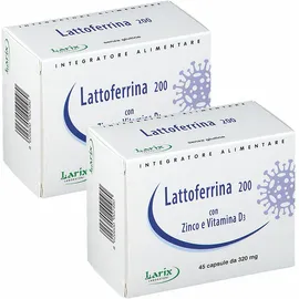 Larix Lattoferrina 200 con Zinco e Vitamina D3 Set da 2
