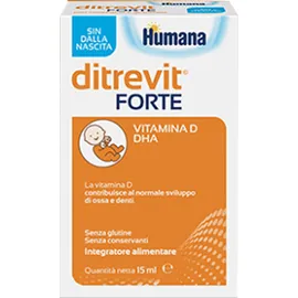 Humana Ditrevit Forte Integratore Vitamina D e DHA Gocce 15 ml