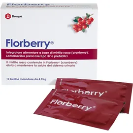 Florberry Integratore Sistema Urinario con Mirtillo Rosso 10 Bustine