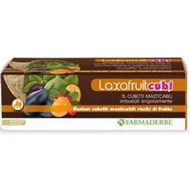 Farmaderbe Laxafruit Integratore Vegetale 15 Cubetti Masticabili