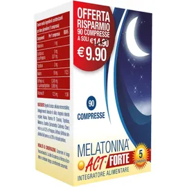 Melatonina Act 1mg + 5 Complex Forte Integratore di Melatonina 90 compresse