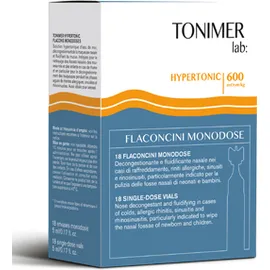 Tonimer Hypertonic Decongestionante e Fluidificante Nasale Neonati Bambini 18 Flaconcini