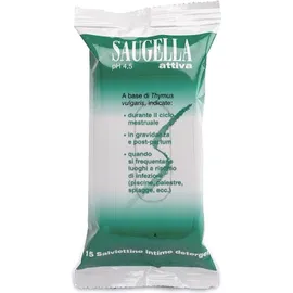 Saugella Attiva Salviettine Detergenti 15 Salviettine