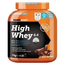 Named Sport High Whey 6.4 Dark Chocolate Integratore Proteine del Siero del Latte 1 Kg