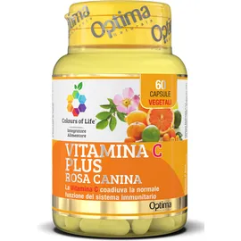 Optima Colours of Life Vitamina C Con Plus Rosa Canina Integratore Difese Immunitarie 60 Capsule