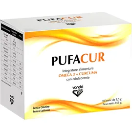 Pufacur Integratore Antinfiammatorio Omega 3 + Curcuma 30 Bustine