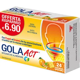 Gola Act Gusto Miele Arancia 24 Compresse Masticabili Senza Zucchero
