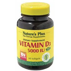 Nature's Plus Vitamina D3 5000 UI Integratore 60 Capsule