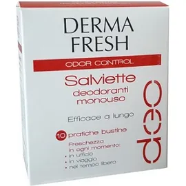 Dermafresh Odor Control Salviette Deodoranti Monouso 10 Salviettine