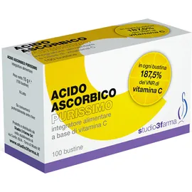 Studio Farma 3 Acido Ascorbico Integratore Alimentare 100 Bustine