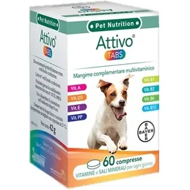 Bayer Pet Attivo Tabs Integratore Multivitaminico Cani 60 Compresse