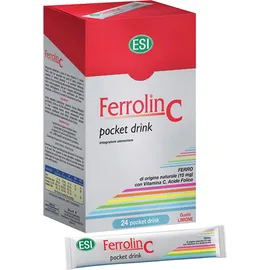 ESI Ferrolin C Pocket Drink Integratore Ferro 24 Bustine