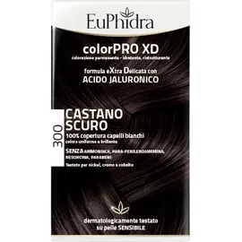 Euphidra Colorpro Xd 300 Castano Scuro Gel Colorante Capelli In Flacone + Attivante + Balsamo + Guanti