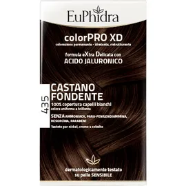 Euphidra Colorpro Xd 435 Castano Fondente Gel Colorante Capelli In Flacone + Attivante + Balsamo + Guanti