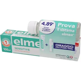 Elmex Sensitive Special Pack 1 Dentifricio Elmex Sensitive 100 Ml + 1 Colluttorio Elmex Sensitive 100 Ml In Omaggio