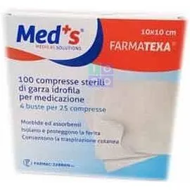 Garza Compressa Meds Farmatexa Idrofila 2/8 10x10cm 100 Pezzi