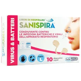 Sanispira Visur & Batteri Filtro Nasale Large 10 Pezzi