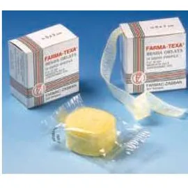 Benda Orlata Medicata allo Iodoformio Farma Texa 500x1cm. Utilizzate nella Disinfezione Generale della Cute e nel Trattamento di Infezioni Locali di Naso e Orecchio