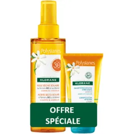 Klorane Kit Polysianes Spray Solare Tamanu Monoi SPF50 200ml + Shampoo Doccia Monoi 75ml