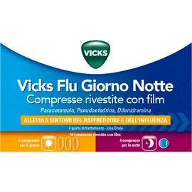 Vicks flu giorno notte 12 compresse giorno + 4 compresse notte