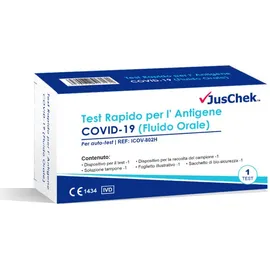 Juschek Test Rapido Antigene Covid-19 Fluido Orale-salivareautodiagnosi 1 Pezzo