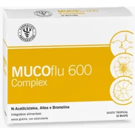 Mucoflu 600 Complex Laboratorio Farmacisti Preparatori Integratore N-Acetilcisteina 600mg e Bromelina 10bustine