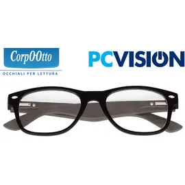 Corpootto PC Vision Occhiali per Lettura Colore Nero +3 Diottrie