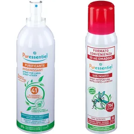 Puressentiel Purificante Spray per l'Aria e SOS Insetti Spray Antipuntura Repellente