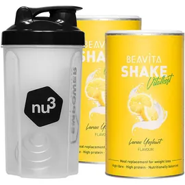 BEAVITA Vitalkost Plus Limone-Yogurt Set da 2 + Shaker